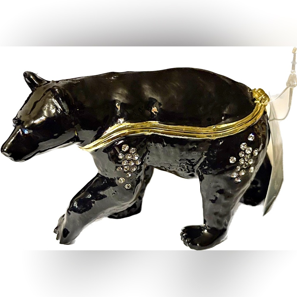 Ciel Jewelled Black bear Trinket Box